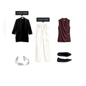 NWT Sanctuary travel paper bag trouser in white (stock photo shows cream)